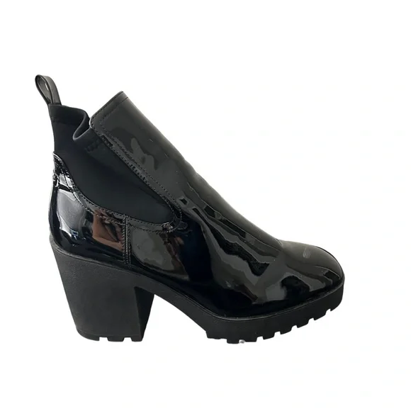 ALDO Women’s Platform Black Pull-Tab Bigmood Leather Chelsea Boots Size 11 - Picture 8 of 11